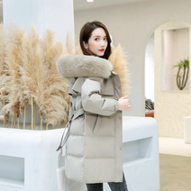 여성 폭스 퍼 롱 패딩 점퍼 여우 모피 겨울 코트 일상 룩 점 여자 점 핀 형제 새로운 2022 가을 용 새로운 칼라 중간 길이 재킷 유행 in small