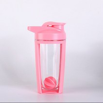 텀블러믹서기 500ml 쉐이커 물병 유청 단백질 보디 빌딩 블렌더 컨테이너 밀크 쉐이크 스포츠 보충제 텀블러 믹서 주방, [05] 분홍색, [01] 500ml