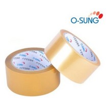 시둥마켓 +[시둥마켓]+_ 구리테이프 아크릴테이프 OPP박스테이프 문구포장테이프 보양제, 오성아크릴박스테이프(투명 황색)48mmx40m 5, 투명48mmx40m-50개