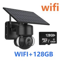 현관문 태양광 카메라 모형 돔 초소형 감시 농막 실외 무선 야외 cctv GINCNCN Sloar 4G SIM /Wifi Cctv 클라우드 H265 태양 광 정원 조명 보안 배터리, CHINA_BLACK WIFI ADD 128GB