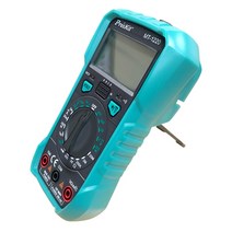 Pro'sKit MT-1220 디지털 전압측정기 미터 3 1/2 전기 ACV DCA 저항 다이오드 hFE 테스트 감지 전류, 한개옵션0