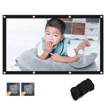 빔 프로젝터 스크린 프로젝션 60 72 84 100 120 150 180 200 인치 16:9 hd 접이식 주름 방지 휴대용 영화 야외 실내, 180인치