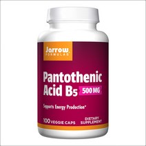 자로우 포뮬러스 판토텐산 500 mg 100 베지캡슐 Pantothenic Acid, 1개, 기본