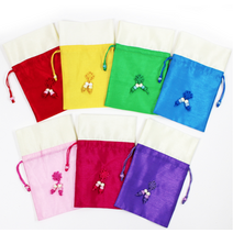 복주머니 7color 어린이 주머니 명절 세뱃돈 전통 선물, 단품