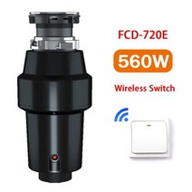 음식물 쓰레기 처리기 식품 잔류 물 하수도 처리 분쇄기 주방 싱크 어플 라 이언 스 560W, CHINA_Wireless Black | 미국