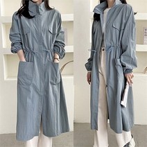 쉬즈미 (OTR-015)하이넥 스트링 야상 롱점퍼 바람막이 바바리 (8938800)