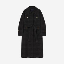킨더살몬 우먼 트위드 울 코트 블랙 FW23 Kindersalmon Women Tweed Wool 코트 Black FW23
