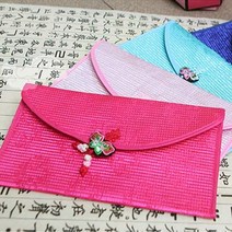 새배돈 봉투 비단나비 지갑, 핫핑크 랜덤