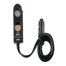 80Cm 2구 멀티소켓 차량용 시거잭 3.1A USB2구 변환충전기 자동차 전원선 연장