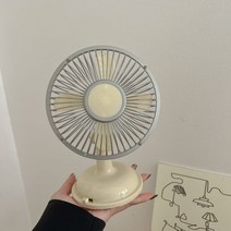 탁상용 80년대 레트로선풍기 사무실 감성 테이블 엔틱 올드 유선 미니 선풍기 소형 책상, 아이보리
