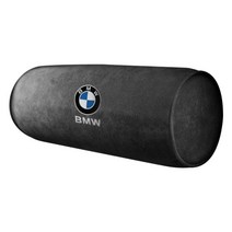 차량용 알칸타라 목쿠션 목베개 bmw 아우디 벤츠 제네시스, 원형 목쿠션, BMW 2P, 브라운