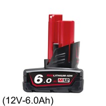 밀워키 리튬이온 배터리 M12B6 (12V-6.0Ah) 삽입형, 미소코리아 본상품선택