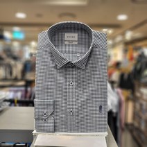 NC불광점 예작**특급 세일**구김없고 편안하게 입기좋은 블루 멜란 체크 슬림핏 긴팔 셔츠 YJ1FBS933BL