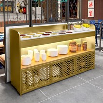샤브샤브샐러드바 훠궈 셀프 테이블 바 웨딩홀 토핑, 레드/길이80x폭40x높이100(6홀)