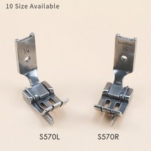 홈트레킹 런닝머신 JUKI 515 Brother 842 트윈 바늘 재봉틀 액세서리 부품 브래지어 용 S570 오른쪽 및 왼, 08 S570R 5-16_01 0.1cm
