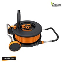 [피스카스] 호스릴 워터휠 L(대) 30M 호스 텃밭 정원용 수도 관수 1023644 손잡이와 바퀴가 있어 이동 편리, 호스릴 워터휠 L(대) 30M 1023644