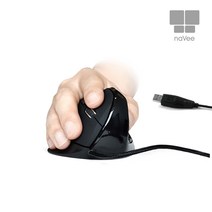 나비 naVee 손목이 편한 터널증후군 인체공학 손목이 안아픈 버티컬 무소음 유선마우스 NV73-VMS10U, 유선 NV73-VMS10U