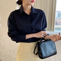 여성 봄 베밀러 데일리 무지 긴팔 셔츠 남방 .디작소