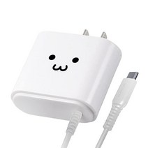 Elecom MPA-ACC01WF AC 충전기 통합 Type-C 케이블 2.4A 출력 1.5m(4.9ft), 1.5m, 1) 단일 충전기