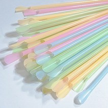 떠먹는 스트로우 스푼빨대 숟가락빨대 일회용 PP 1팩