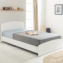 파란들 헤미쉬 일반형 침대 + 단면매트리스, 화이트