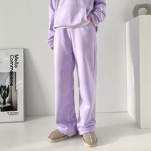 데일트 여성 기모 와이드 일자 트레이닝 팬츠