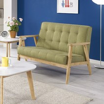 런던 패브릭 2인용소파 내추럴 그린 거실쇼파 편한, 단품