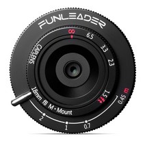 FUNLEADER-18mm F8.0 풀프레임 MF 카메라 렌즈 Leica M-마운트 사진용 소니 E/캐논 RF/니콘 Z/후지 X, 01 black_02 캐논 RF