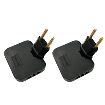 EU US 유럽 중국 돼지코 플러그 한국 변환 멀티 어댑터 110v 220v 3in1 틈새 2개 구성, 2. 블랙 2개