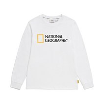 내셔널지오그래픽 키즈 K233UTS910 빅로고 싱글 티셔츠 WHITE