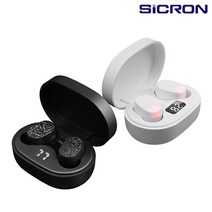 ◀주식회사지오▶SICRON 듀얼 블루투스 무선 이어폰 이어셋 SM-100BT 디지털 디자인 고급◀주식회사지오▶, 화이트, ◀주식회사지오▶SM-100BT