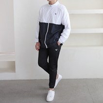 [웰리스트] 남녀공용 커플 기본 모노투톤 경량 바람막이 자켓