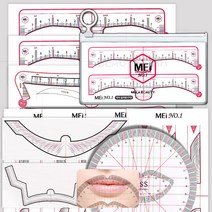 뷰티하이 MEI 디자인 눈썹스티커자(종택-입술/헤어라인/반영구재료/눈썹), 1개, 12_PBS (F)남자눈썹(100매)