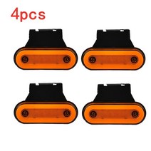 12V-24V 트럭 사이드 마커 라이트 LED 트레일러 조명 리플렉터 버스 밴 클리어런스 조명 Isuzu 용 DAF 트, 한개옵션1, 03 4Pcs amber A