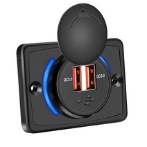 Gadpow-RV 수정 충전기 콘센트 PD 3.0 12-24V QC 캠핑카 버스 보트 소켓 용 듀얼 USB 전원 액세서리, 01 Dual QC 3.0