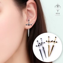 {레오넬} 검 스터드 y2k 펑크 귀걸이 고스 유니크 귀걸이