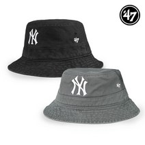 브랜드없음 47브랜드 뉴욕양키스 MLB 남녀공용 버킷햇 벙거지 모자 2종택일, 2)B-BKT17GWF-CC:OSFA