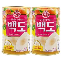오뚜기 백도 복숭아 과일 통조림 400g x 2개 398KG8