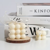 [호수공방] 큐브 캔들 선물 세트 (큐브+미니큐브+우드코스터) 오브제 집들이 양초 크리스마스, 히아신스