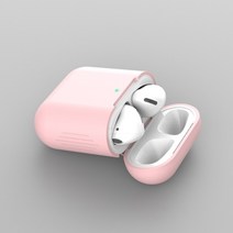 Apple Airpods 용 소프트 실리콘 케이스 1 2 Apple Air Pods 충전 상자 가방 용 보호 무선 이어폰 커버 34, 분홍