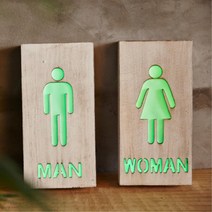 매장 도어 사인 LED 조명 화장실간판 디자인 안내판 문패 현관 명판 대문, WOMAN
