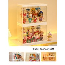 레고 아크릴 피규어 향수 케이스 진열장 정리함 투명 블라인드 박스 쇼 애니메이션 디스플레이 차고 키트 소장 모델 예술 공예 상자 장난감 인형 주최자, 2개 - 사다리 포함