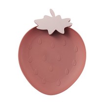 딸기 모양 레이지 스낵 트레이 과일 음식 트레이 캔디 귀여운 접시 스낵 접시 과일 음식 접시 가정용 플라스틱 접시, A3