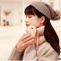 아이리스 손난로 보조배터리 대용량 10000mA USB 충전식 BP12 멀티 손난로 KC인증 대량구매, 핑크