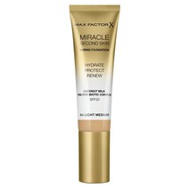 맥스팩터 Max Factor Miracle Second Skin Foundation SPF 20 01 Fair Women 1.01 oz, 04 Light-Medium