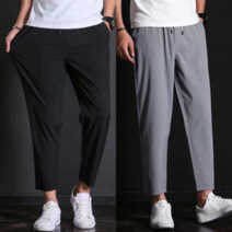 다잇템 남자 쿨링 세미배기 클래식 스트랩 바지