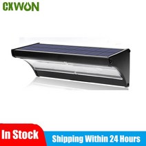 태양광 발전 220v 가정용태양광 인버터 발전기 야외 태양열 방수 모션 센서 벽등 60/48/24Led 알루미늄 합금 가정 보안 투광 조명 6000mAh, [02] Black, [06] 60LED-Warm