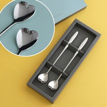 인스푼 티스푼포크 돌답례품 티스푼세트, 엔젤하트 롱 2P (롱티스푼만), 인쇄 / 포장안함