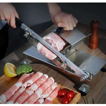 가정용 육절기 고기 자르는 기계 대패삼겹살 냉동육, 201 스테인리스 슬라이서, 1개
