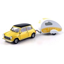 웰리 미니쿠퍼와 카라반 1P 다이캐스트 미니카 모형, 별빛샵 본상품선택